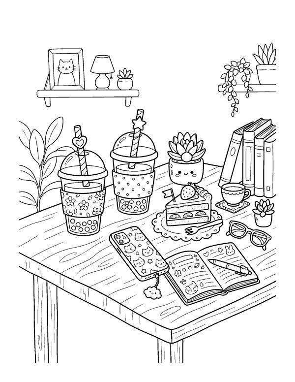 Aesthetic Coloring Pages for Teens & Young Adults page 5