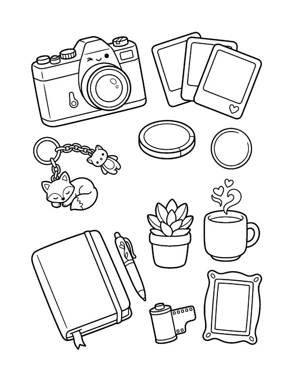 Aesthetic Coloring Pages for Teens & Young Adults page 7