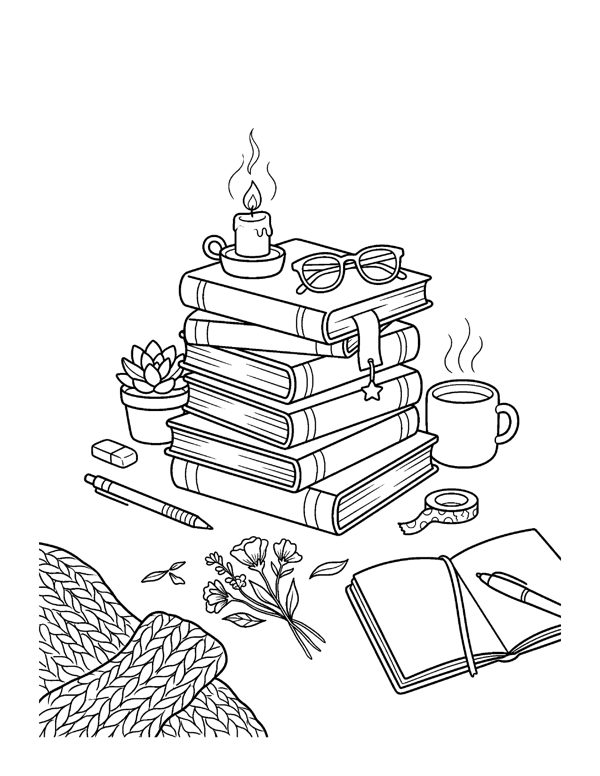 Aesthetic Coloring Pages for Teens & Young Adults page 9