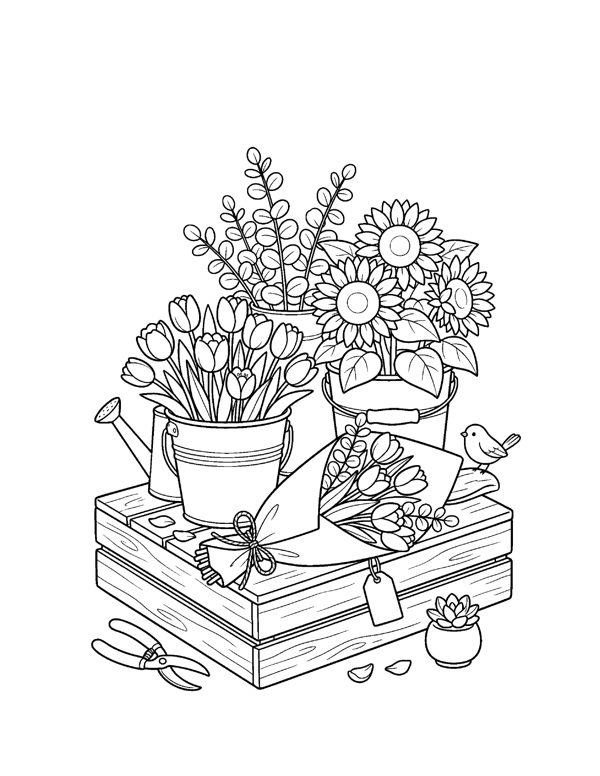 Aesthetic Coloring Pages for Teens & Young Adults page 17