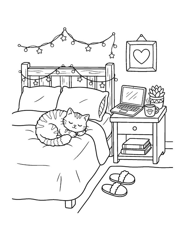 Aesthetic Coloring Pages for Teens & Young Adults page 19