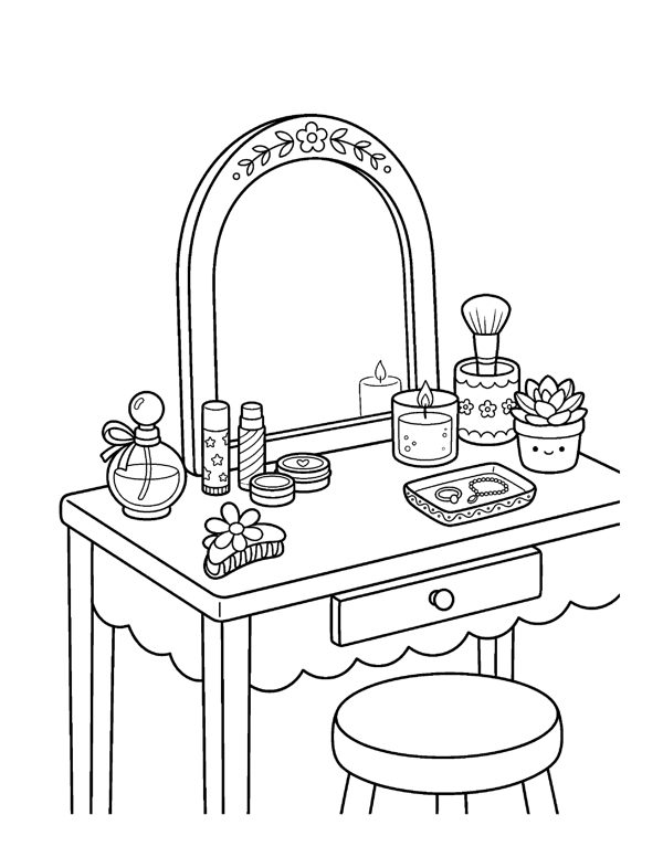 Aesthetic Coloring Pages for Teens & Young Adults page 20