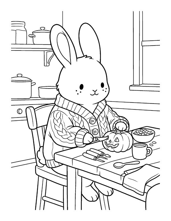 Aesthetic Halloween Coloring Pages for Teens page 6