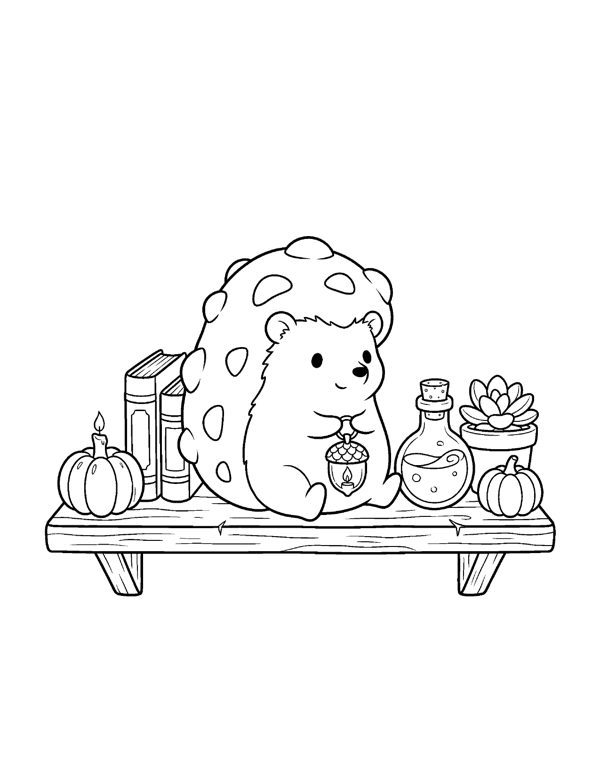 Aesthetic Halloween Coloring Pages for Teens page 9