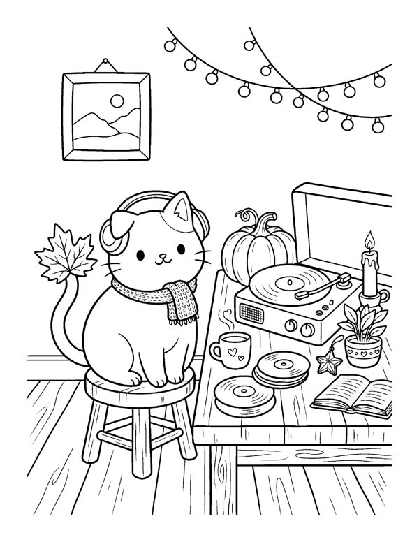 Aesthetic Halloween Coloring Pages for Teens page 16