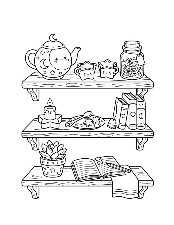 Aesthetic Halloween Coloring Pages for Teens page 17