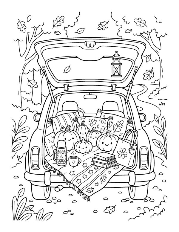Aesthetic Halloween Coloring Pages for Teens page 19