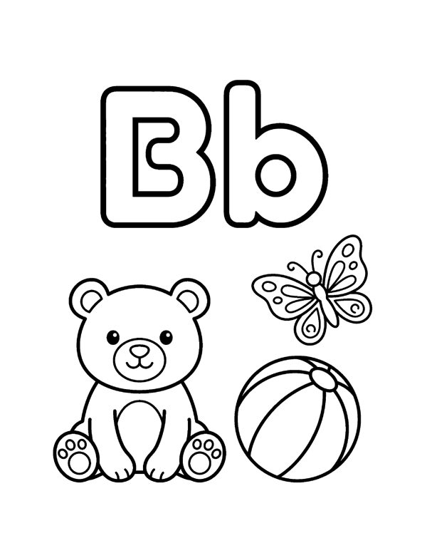 Alphabet Coloring Pages A to Z for Preschool free sample