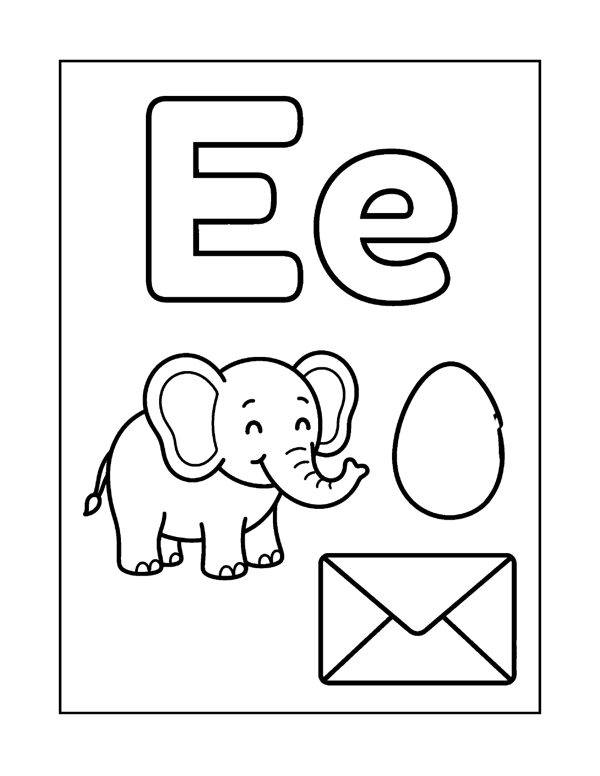 Alphabet Coloring Pages A to Z for Preschool page 5