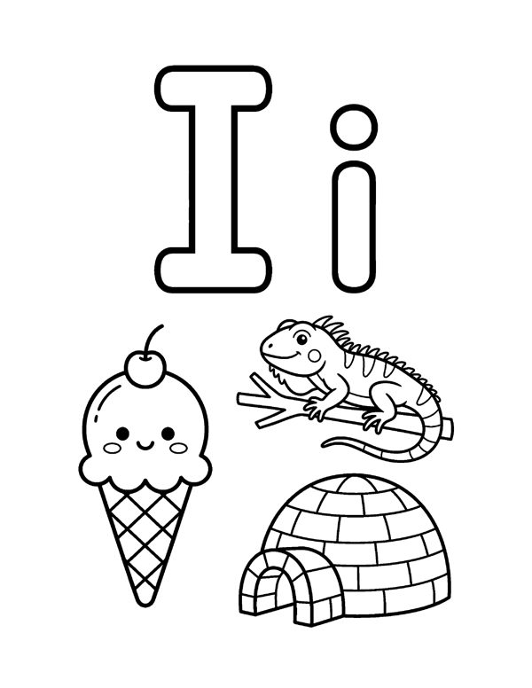 Alphabet Coloring Pages A to Z for Preschool page 9
