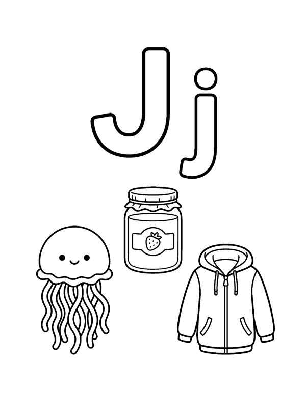 Alphabet Coloring Pages A to Z for Preschool page 10