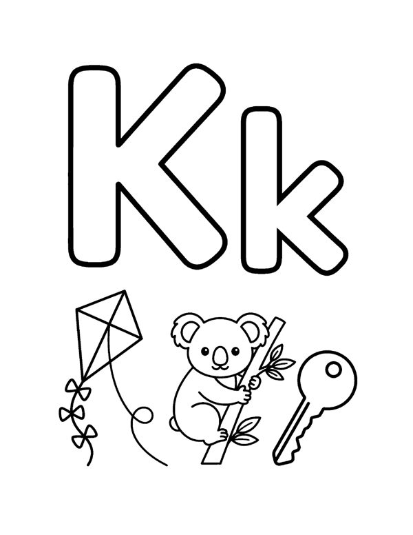 Alphabet Coloring Pages A to Z for Preschool page 11