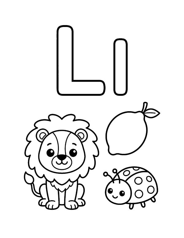 Alphabet Coloring Pages A to Z for Preschool page 12
