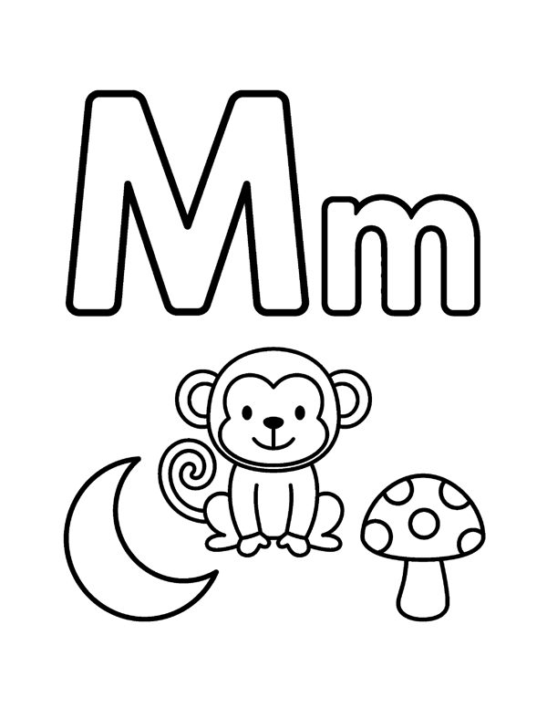 Alphabet Coloring Pages A to Z for Preschool page 13