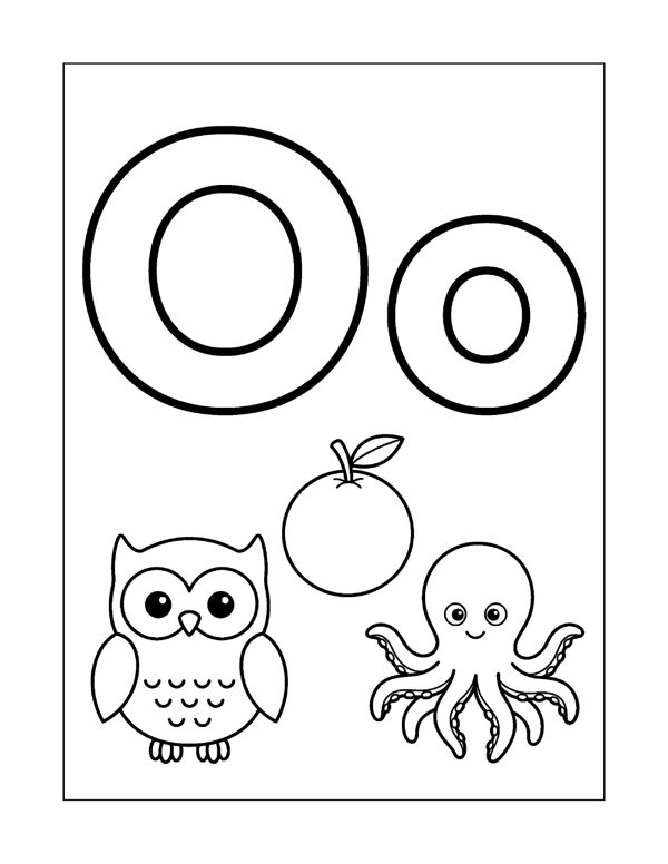 Alphabet Coloring Pages A to Z for Preschool page 15
