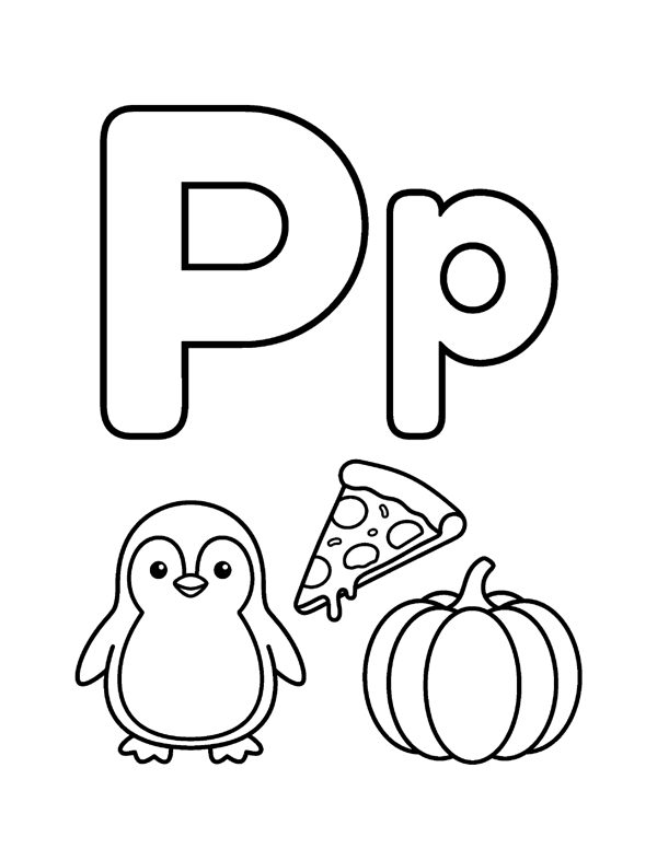Alphabet Coloring Pages A to Z for Preschool page 16