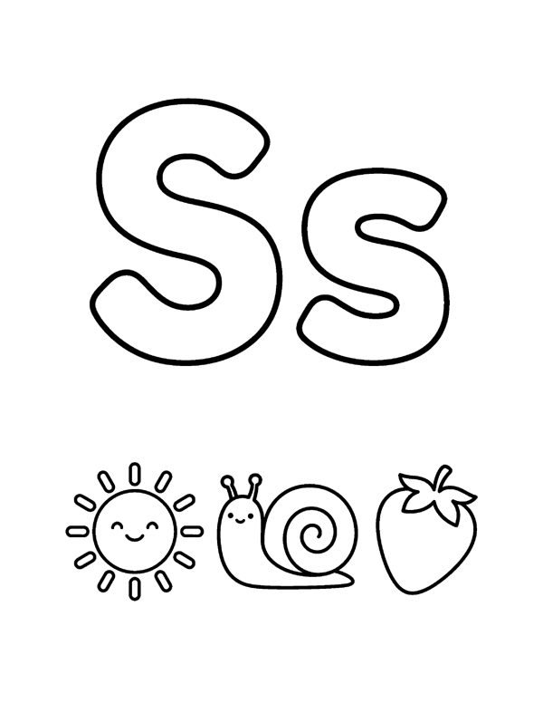 Alphabet Coloring Pages A to Z for Preschool page 19