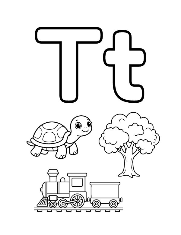 Alphabet Coloring Pages A to Z for Preschool page 20