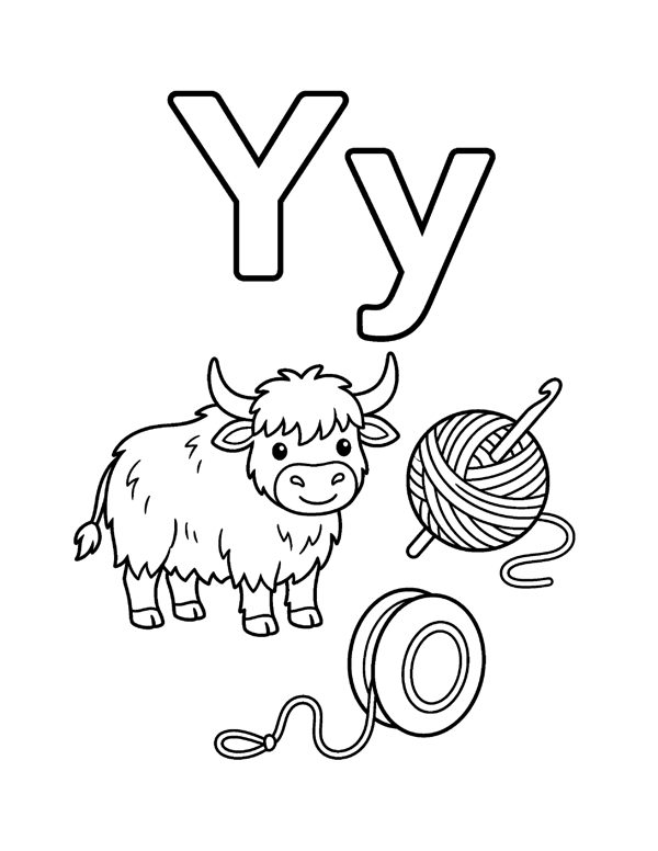 Alphabet Coloring Pages A to Z for Preschool page 25