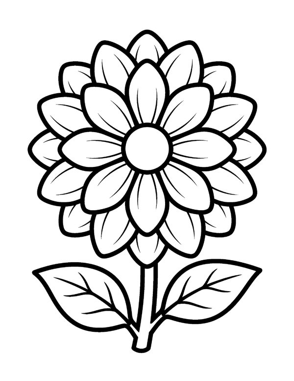 Bold & Easy Flower Coloring Pages for Seniors & Beginners page 17