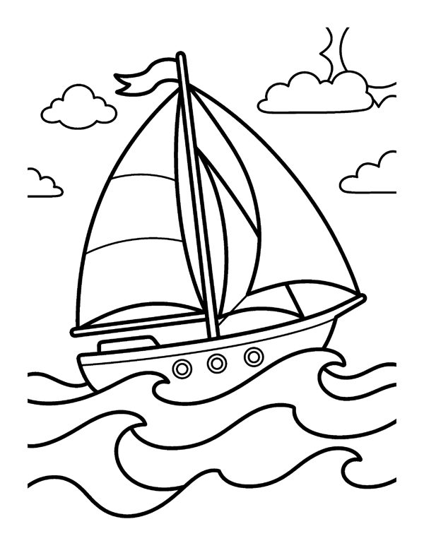 Bold & Easy Ocean Coloring Pages for Seniors & Beginners page 10