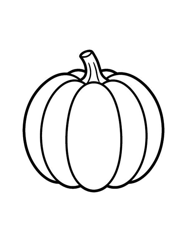 Bold & Easy Pumpkin Coloring Pages free sample