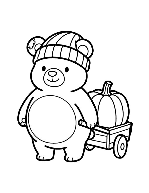 Bold & Easy Pumpkin Coloring Pages page 19