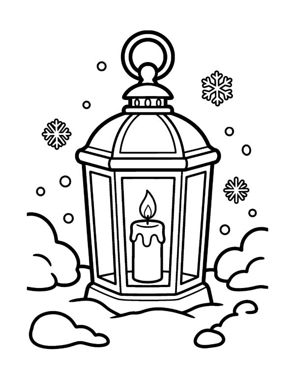 Bold & Easy Winter Coloring Pages for Seniors & Beginners page 12