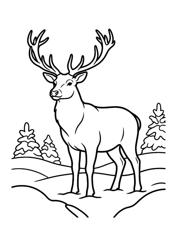 Bold & Easy Winter Coloring Pages for Seniors & Beginners page 17