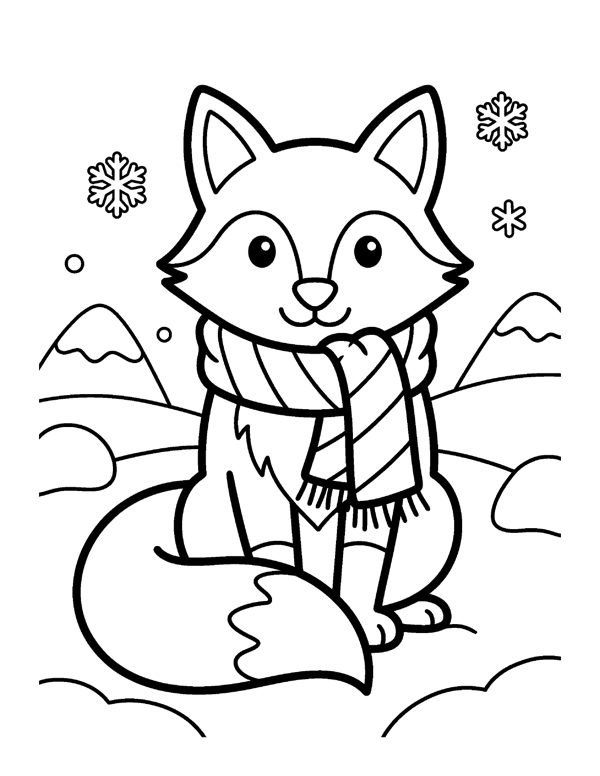 Bold & Easy Winter Coloring Pages for Seniors & Beginners page 20