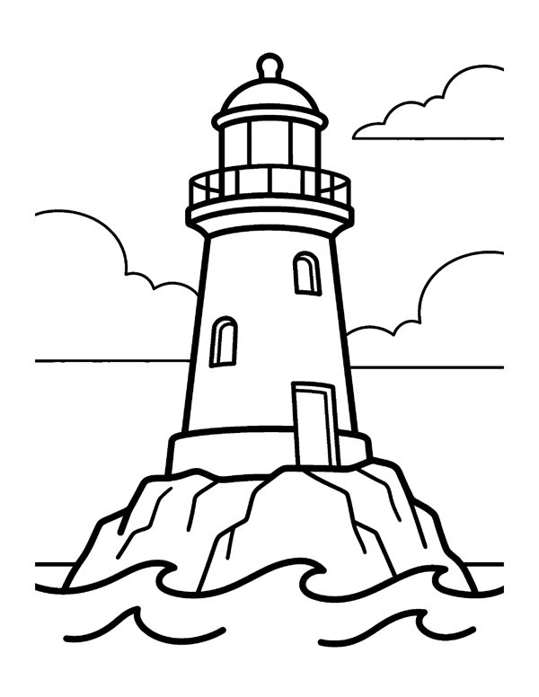 20 Bold & Easy Digital Coloring Pages for iPad & Tablet - Transparent PNG, Large Print page 6