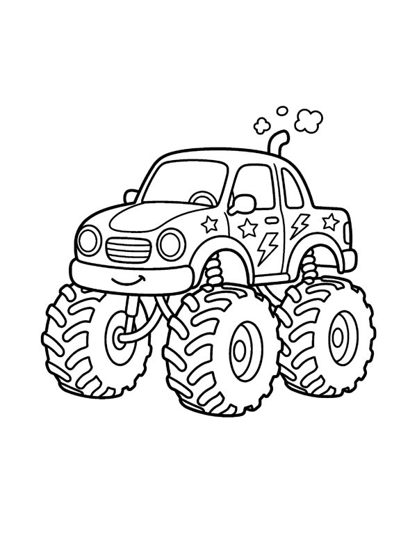 Cars & Trucks Coloring Pages for Kids page 5