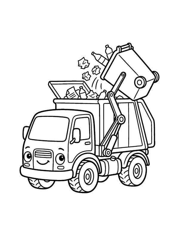 Cars & Trucks Coloring Pages for Kids page 8