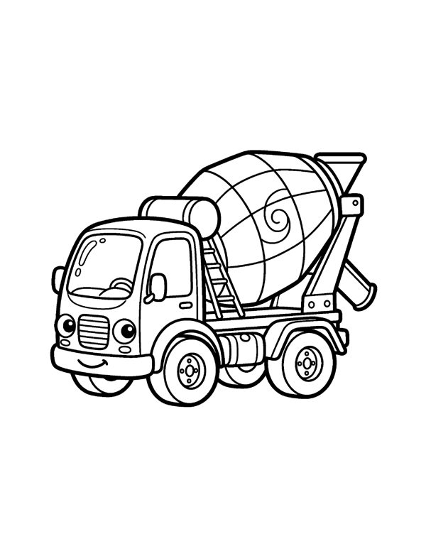 Cars & Trucks Coloring Pages for Kids page 10
