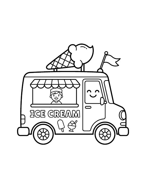 Cars & Trucks Coloring Pages for Kids page 11