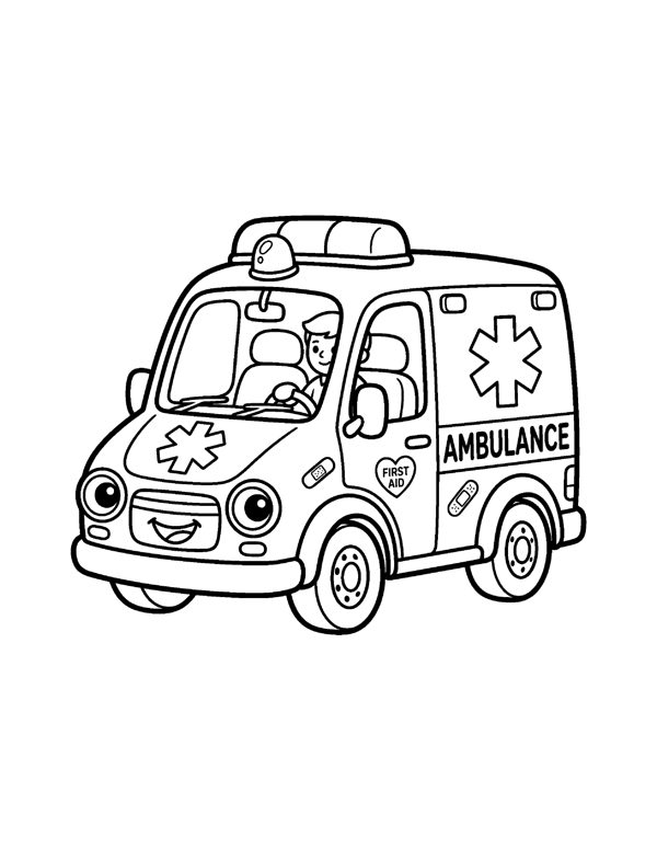 Cars & Trucks Coloring Pages for Kids page 13