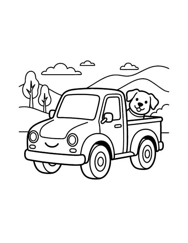 Cars & Trucks Coloring Pages for Kids page 14