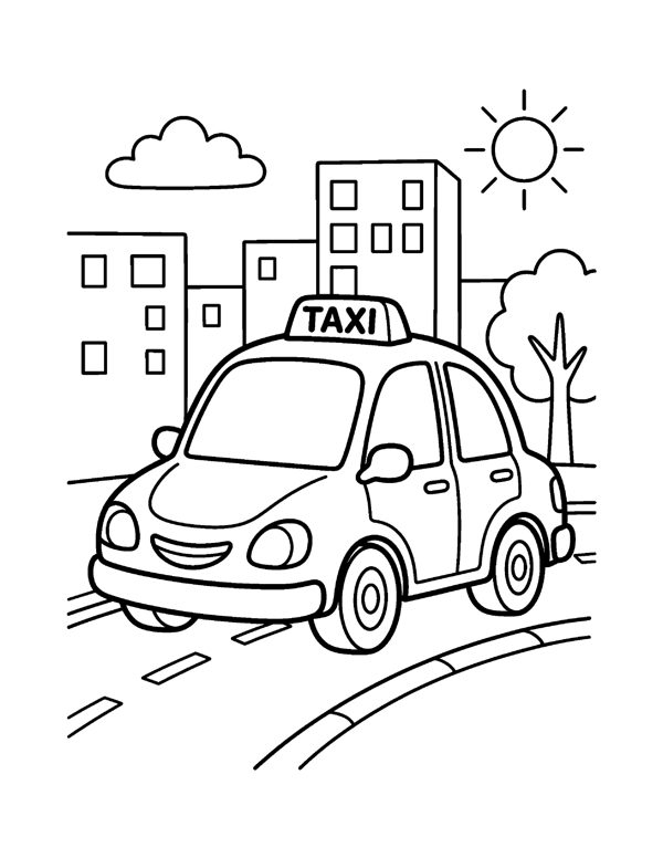 Cars & Trucks Coloring Pages for Kids page 20