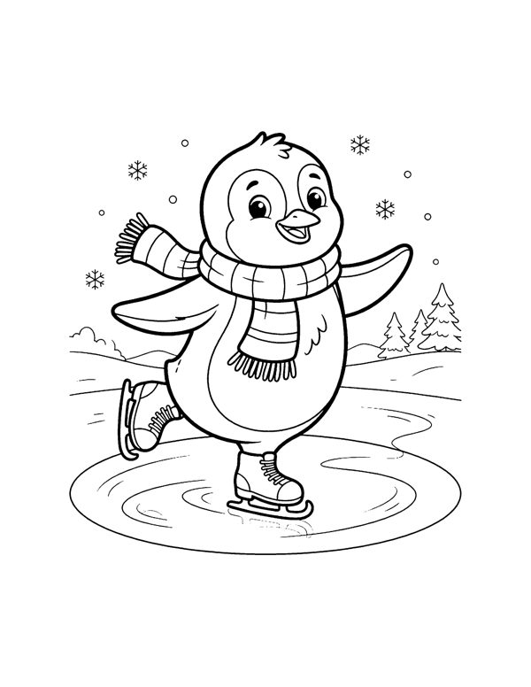 Christmas Animals Coloring Pages for Kids free sample