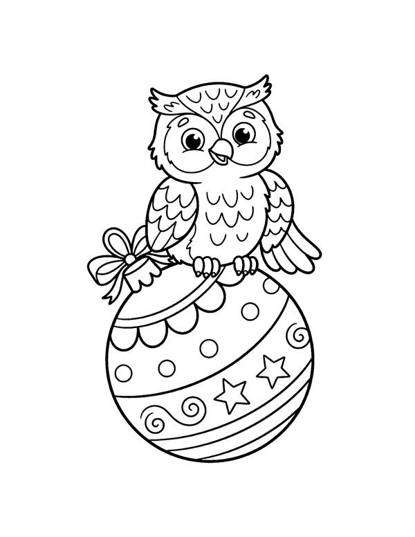 Christmas Animals Coloring Pages for Kids page 5