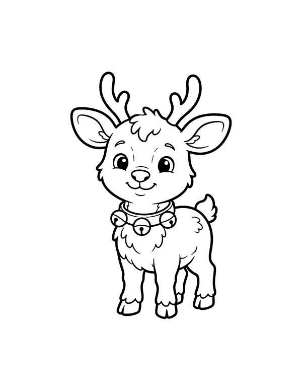 Christmas Animals Coloring Pages for Kids page 8