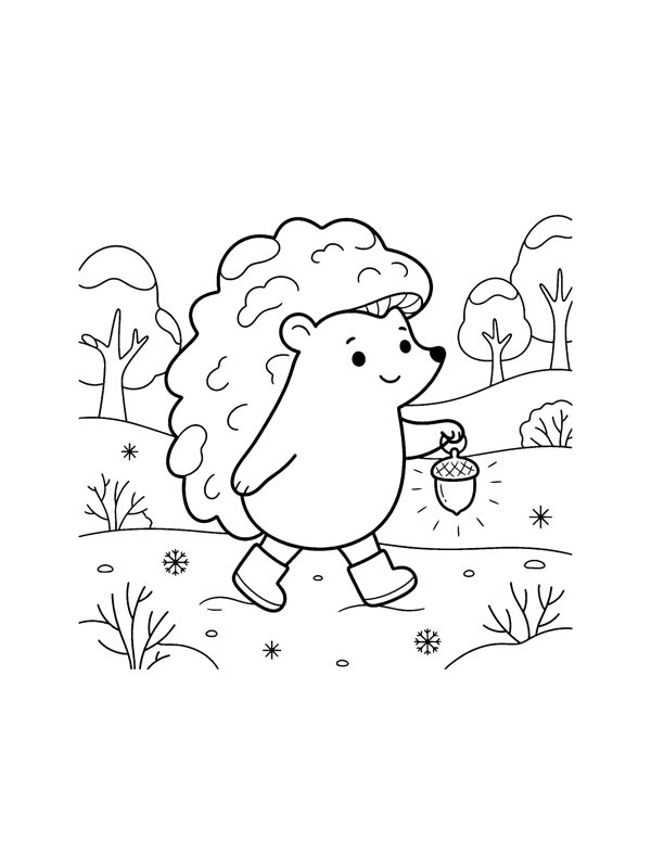 Christmas Animals Coloring Pages for Kids page 12