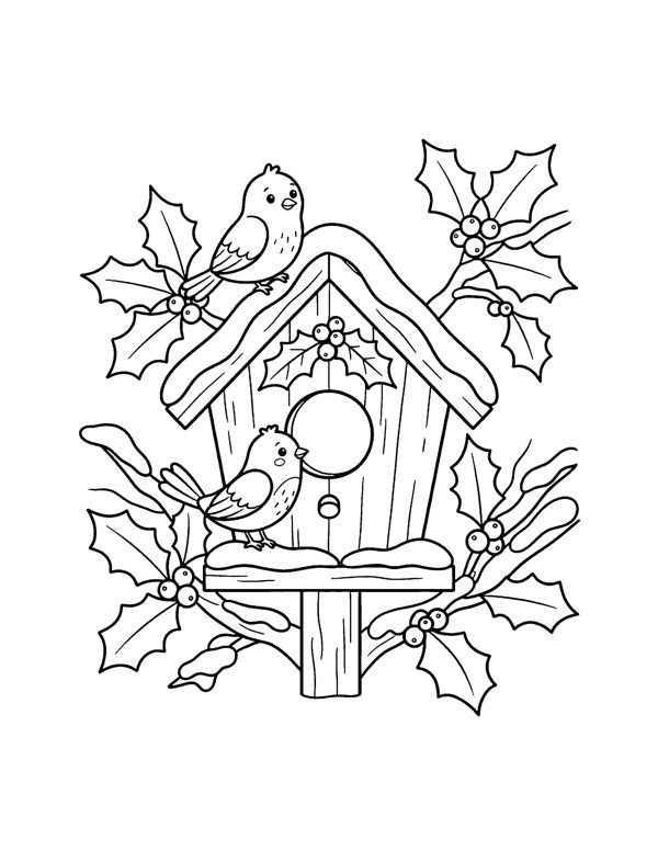Christmas Animals Coloring Pages for Kids page 18