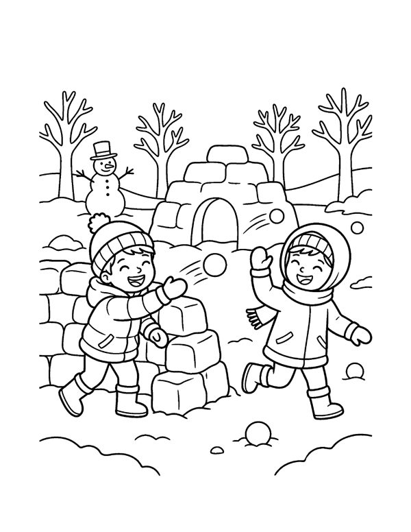 Christmas Coloring Pages for Kids page 13
