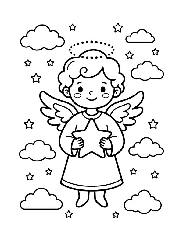 Christmas Coloring Pages for Kids page 19