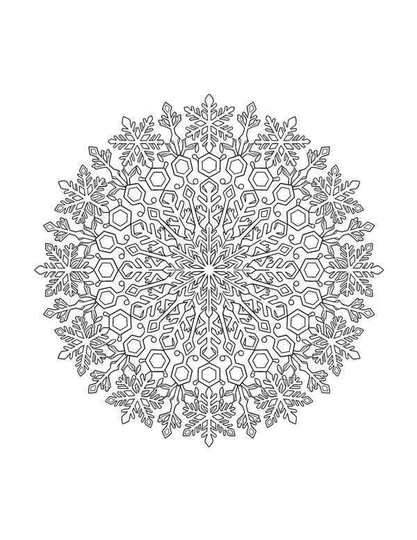 Christmas Mandala Coloring Pages for Adults free sample