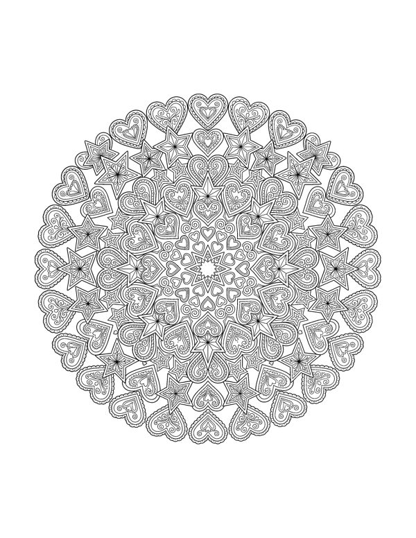 Christmas Mandala Coloring Pages for Adults page 12