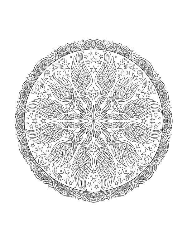 Christmas Mandala Coloring Pages for Adults page 18