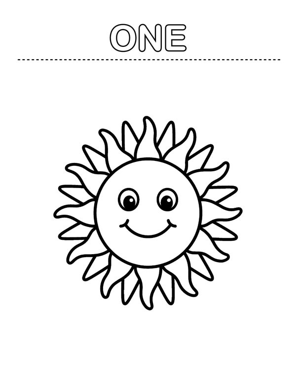 Numbers & Shapes Coloring Pages for Preschool & Kindergarten
