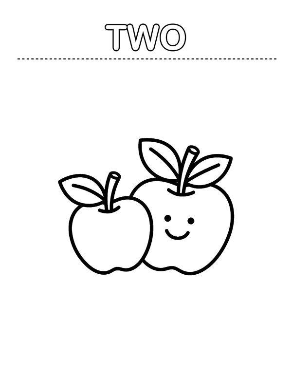 Numbers & Shapes Coloring Pages for Preschool & Kindergarten page 2